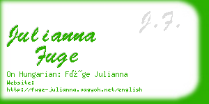 julianna fuge business card